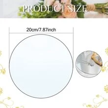 6入組圓形亞克力鏡面結婚宴會桌面裝飾中心,結婚宴會桌面裝飾中心 - 銀色 - 查看 4