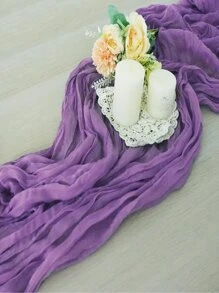 1 lá cờ để bàn tiệc cưới, 90x180cm - Màu tím - Xem 3