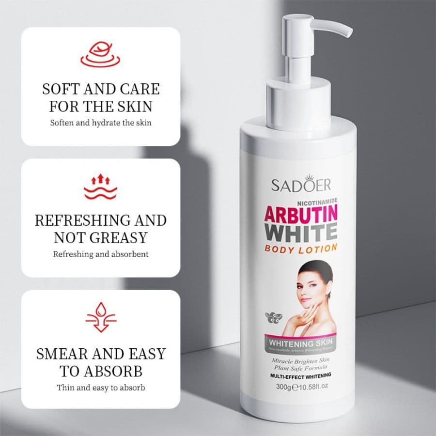 Sadoer Niacinamide & Arbutin Whitening & Nourishing Body Lotion, 300ml
