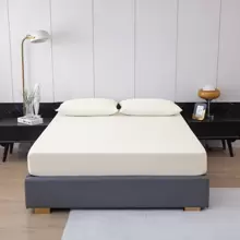 1 Miếng Đã chải Trải giường , Trang tính , Vỏ nệm Phòng ngủ Sự bảo vệ , Có thể giặt được Thiết kế Màu thuần - trắng - Xem 1