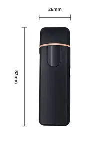 Bật lửa mini cảm ứng sạc USB, bật lửa điện tử cá nhân hóa màu đen - màu đen - Xem 3