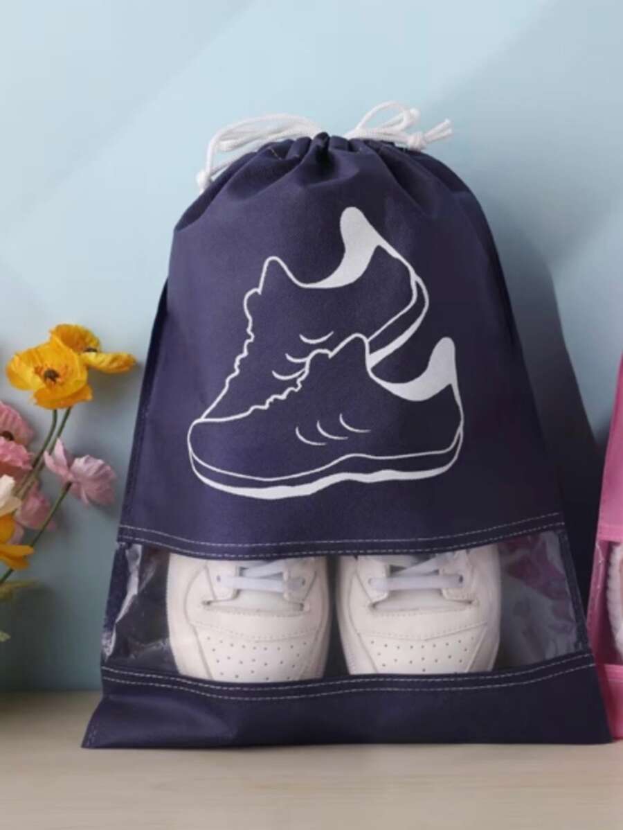 Shoe Bags - Navy Blue - View 1