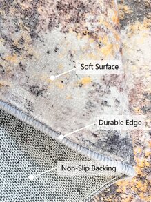 1 Thảm Thảm Khu Vực Họa Tiết Hình Học Phong Cách Hiện Đại, Hình Chữ Nhật & Chất Liệu Giả Cashmere, Thích Hợp Cho Phòng Khách, Phòng Ngủ, Hành Lang, Trang Trí Nhà Cửa, Trang Trí Phòng - Lạc đà - Xem 3