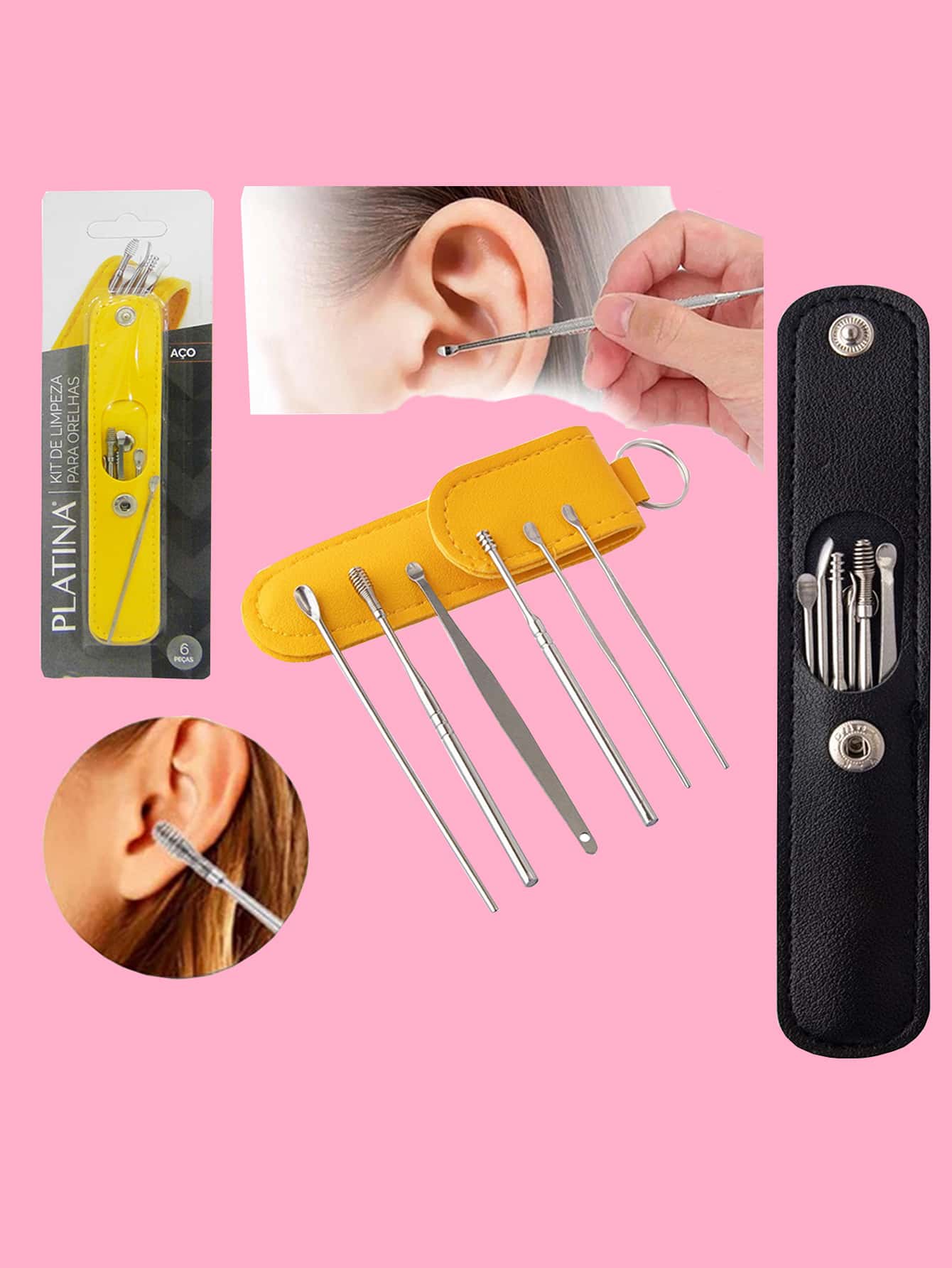 Ear Wax Cleaning Tools - 黃色 - 查看 1