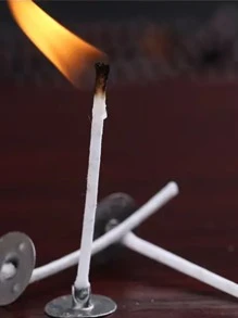 50入組蠟燭燈芯,石蠟蠟燈芯,油燈燈芯套裝適用於DIY - 白色 - 查看 3