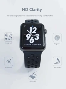 4入裝38/40/41/42/44/45/49mm蘋果手錶超清tpu防曲面膜,適用於ultra/se/8/7/6/5/4/3/2/1 - 黑色 - 查看 6