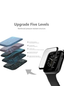 4入裝38/40/41/42/44/45/49mm蘋果手錶超清tpu防曲面膜,適用於ultra/se/8/7/6/5/4/3/2/1 - 黑色 - 查看 4