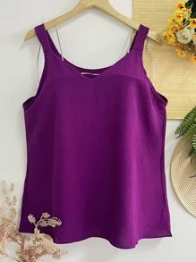 Women Tank Tops & Camis - 紫色 - 查看 1