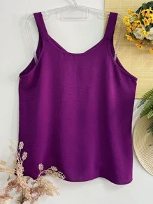 Women Tank Tops & Camis - 紫色 - 查看 2