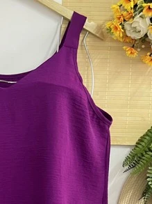 Women Tank Tops & Camis - 紫色 - 查看 3