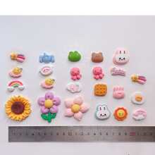 16入組3D卡通貼紙適用於水瓶子,可愛貼紙適用於絕緣杯子,DIY樹脂配件適用於手機容器和冰箱,8固定的類型和8隨機樣式,強的膠黏劑包括