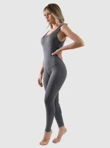 Women Sports Jumpsuits - 灰色 - 查看 3
