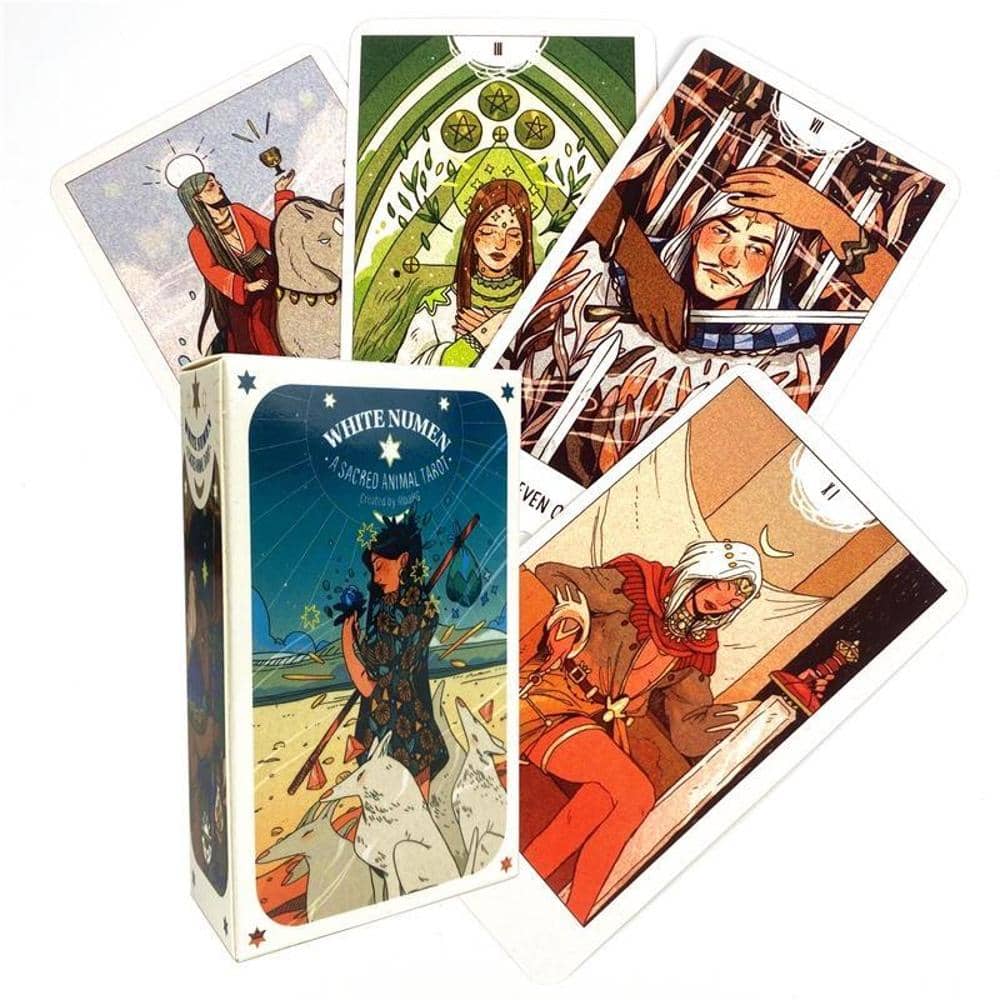 78pcs White Numinous Tarot Cards - Black - View 1