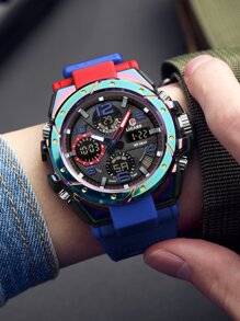 男士電子手錶 - 藍色 - 查看 4