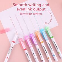 Set de 6 marcadores con figuras para tertos o decoracion de hojas (Bullet Journal) - Blanco - Ver 4