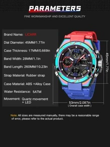 男士電子手錶 - 藍色 - 查看 7