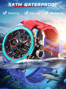 男士電子手錶 - 藍色 - 查看 9