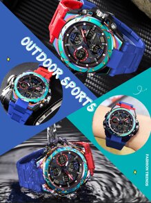 男士電子手錶 - 藍色 - 查看 10