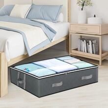 1個非織布棉被和衣服收納袋,可折疊並適合放在床底下