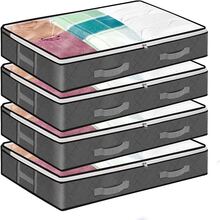 1個非織布棉被和衣服收納袋,可折疊並適合放在床底下