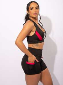 Women Sports Sets - 粉色 - 查看 2