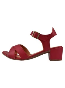 Women Heeled Sandals - Đỏ - Xem 3