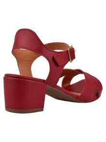 Women Heeled Sandals - Đỏ - Xem 2