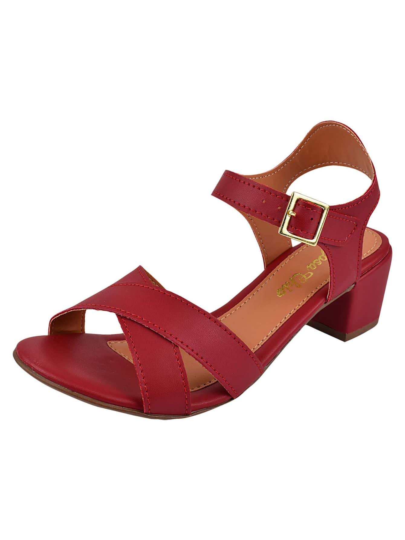 Women Heeled Sandals - Đỏ - Xem 1