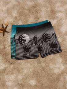 kit 2 sunga box masculina moda praia importado