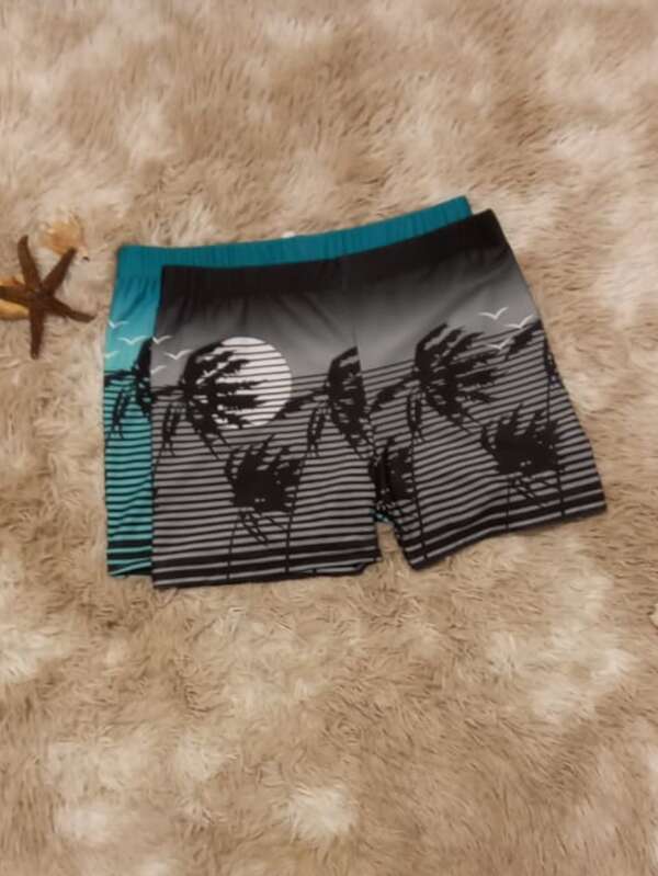 kit 2 sunga box masculina moda praia importado