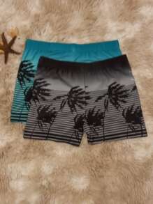 kit 2 sunga box masculina moda praia importado