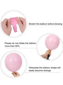 20 Pcs 12 Inch Latex Confetti Balloons Kit With Ribbons For Birthday Wedding Anniversary Graduation Party Decorations - Pink - View 3