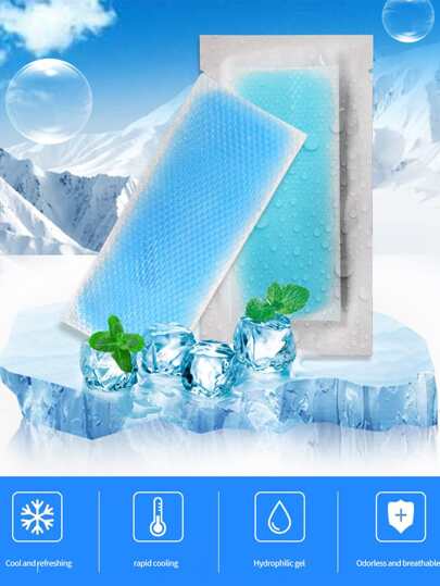 2入組水凝膠貼布,夏天清爽和智能手機貼紙