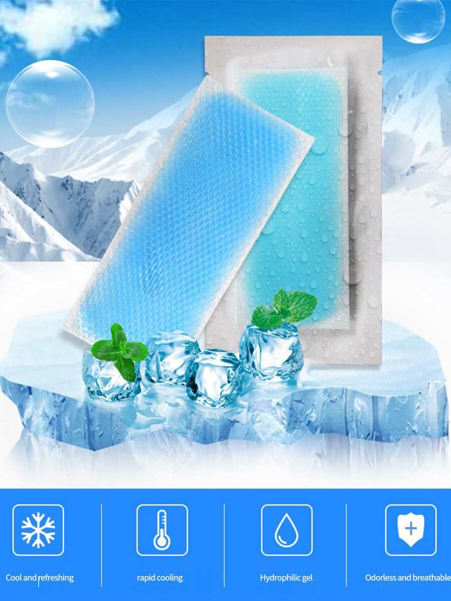 2入組水凝膠貼布,夏天清爽和智能手機貼紙