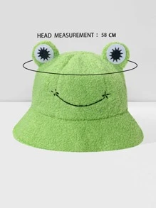 1PC Nữ Hoạt Hình Dễ Thương Ếch Dệt Kim Sang Trọng Nón Cho Mùa Đông - màu xanh lá - Xem 4