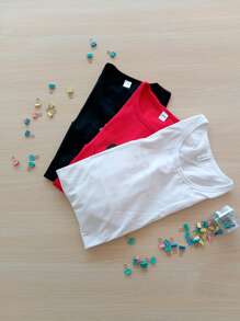 playera para mujer  Ropa de Mujer ropa para mujer  Set de 3 playeras de diferente color y estampado - Multicolor - Ver 6