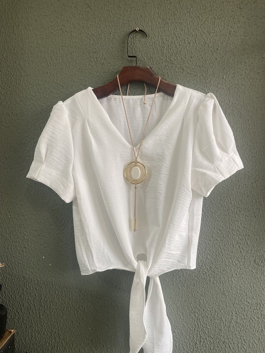 Women Tops - 白色 - 查看 1