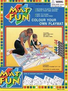 Reusable Plastic Coloring Mat Jungle Adventure - White - View 3