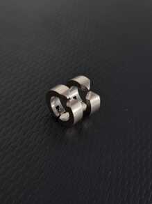 Men's Earrings - 銀色 - 查看 1