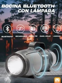 Bluetooth Speaker With Lamp - Red - View 1