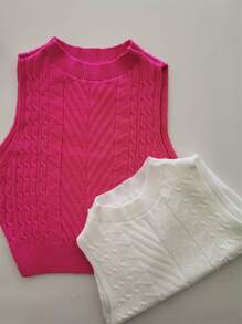 Women Tank Tops & Camis - 玫紅色 - 查看 2