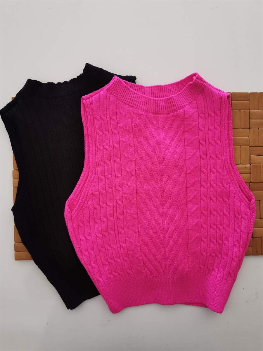 Women Tank Tops & Camis - 玫瑰紅 - 查看 1