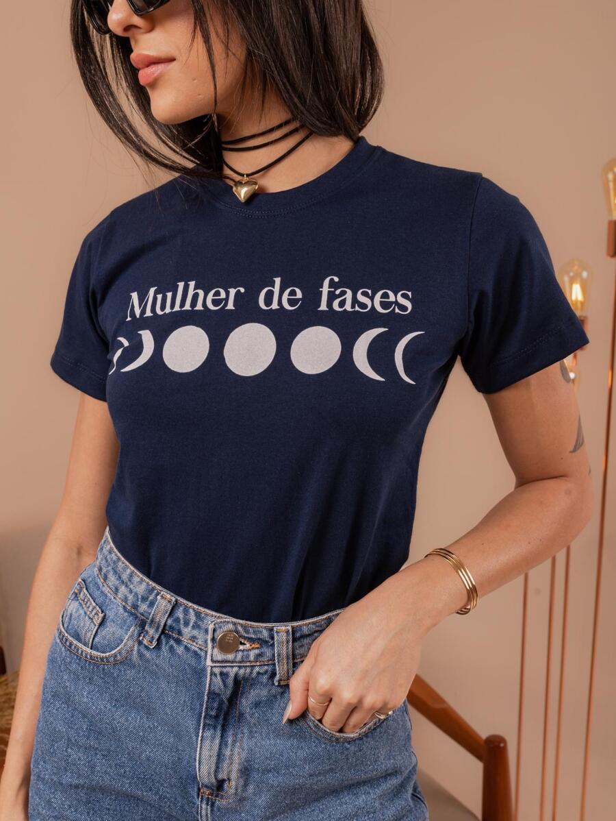 Women T-Shirts - Navy Blue - View 1