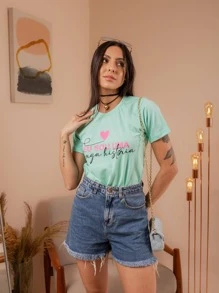 Women T-Shirts - Màu xanh Bạc hà - Xem 5