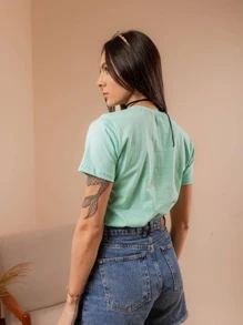 Women T-Shirts - Màu xanh Bạc hà - Xem 2