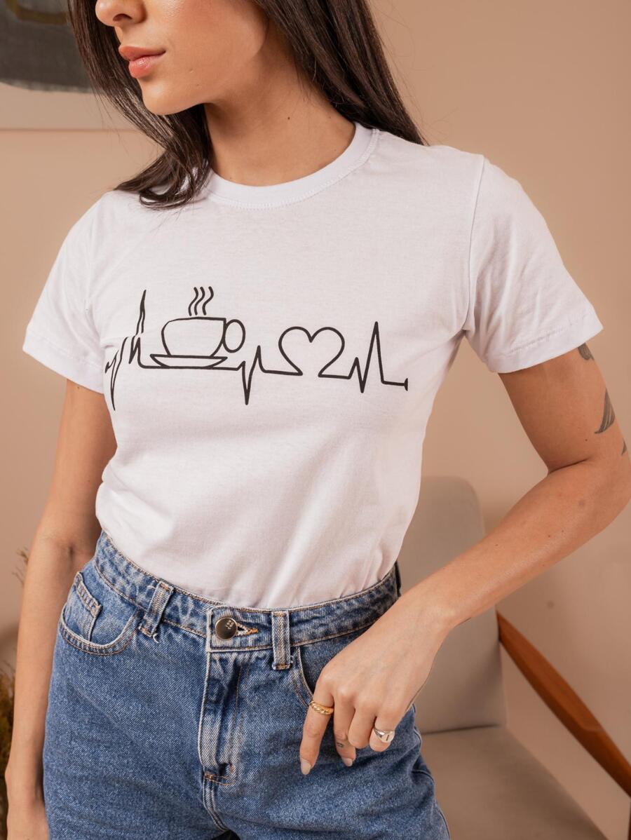 Women T-Shirts - 白色 - 查看 1