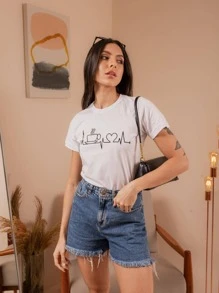 Women T-Shirts - 白色 - 查看 5