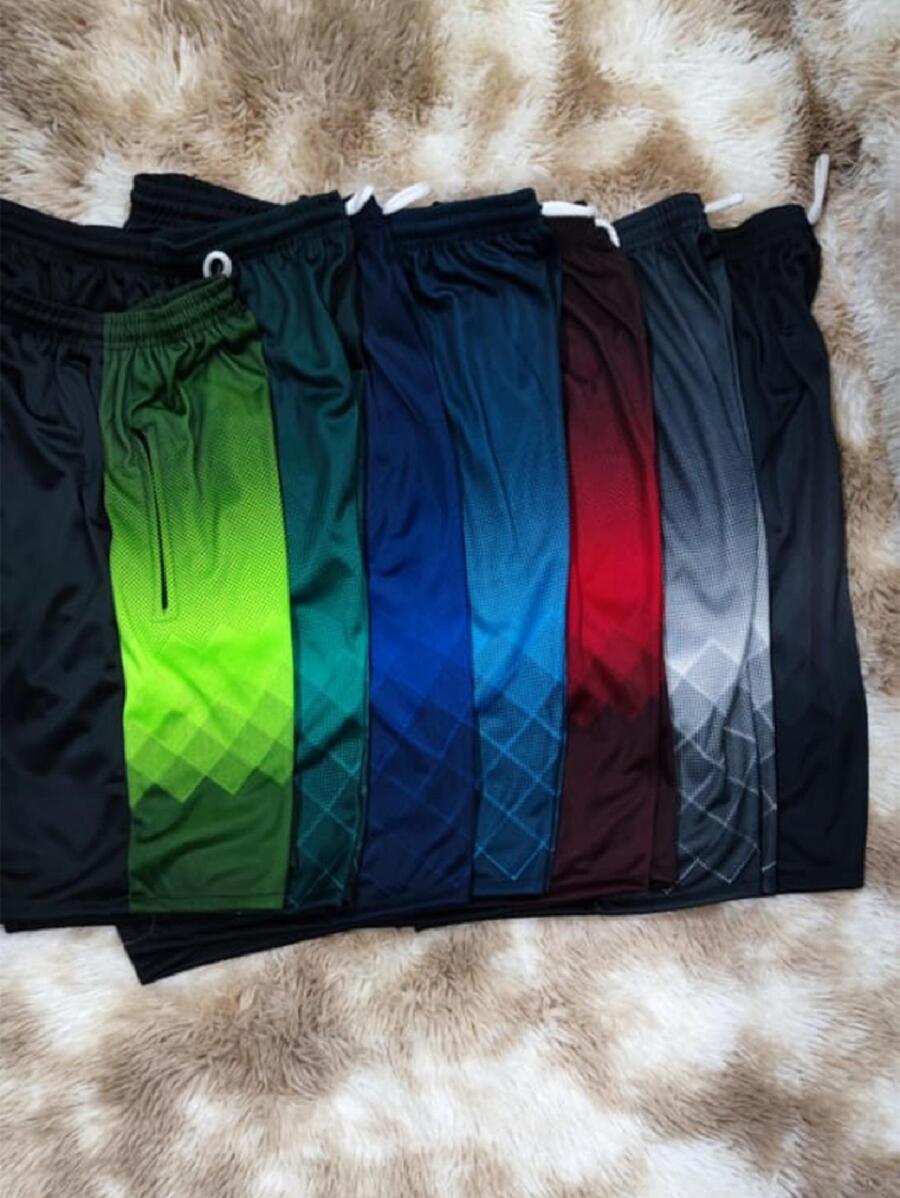 kit 3 bermuda shorts Masculino Flaneladas com bolso - Multicolorido - Visão 1