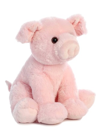Puerquito / puerco de peluche esponjoso 30 cm