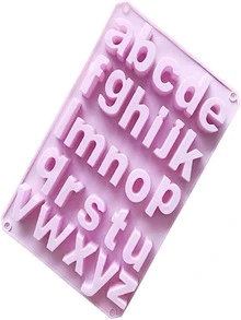 Molde Silicón Letras Del Abecedario Minúsculas - Multicolor - Ver 2